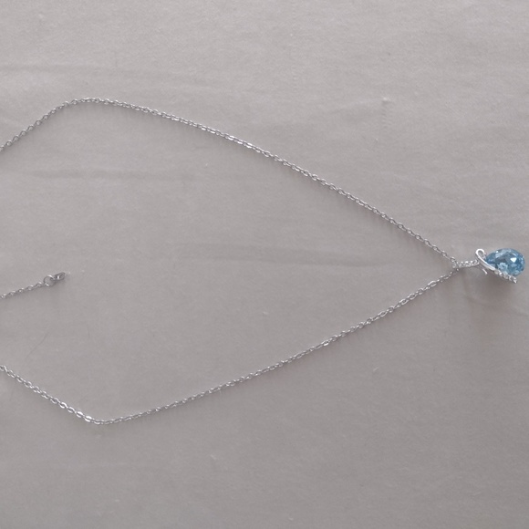 Sterling Silver and Cubic Zirconia Pendant Necklace - Picture 3 of 5